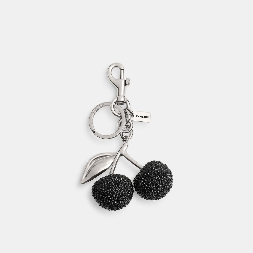 Coach Crystal Cherry Bag Charm -Black NWT - Picture 5 of 8